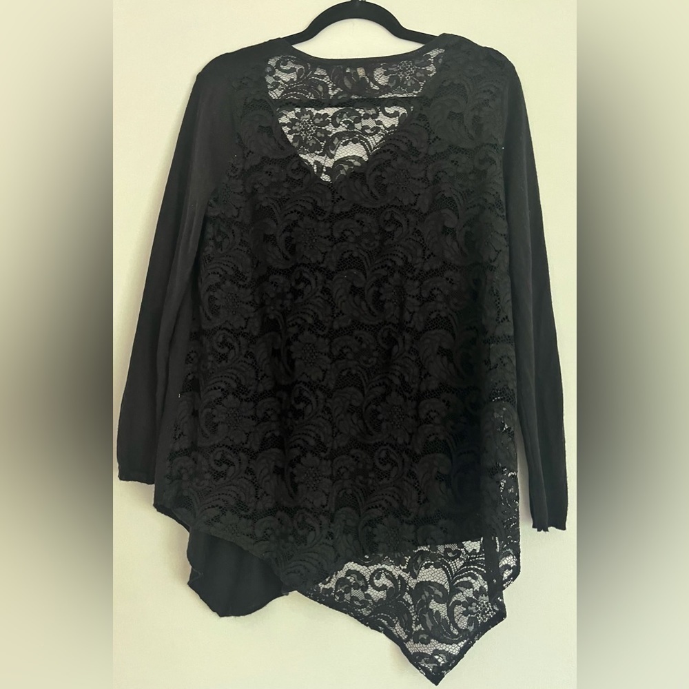 JOIE Tambrel B Lace Back Linen Sweater - Size XS - Picture 5 of 5